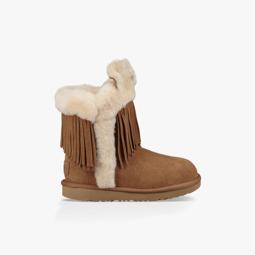 Basket UGG Darlala Classic II Fille Marron Soldes 946VAXCJ